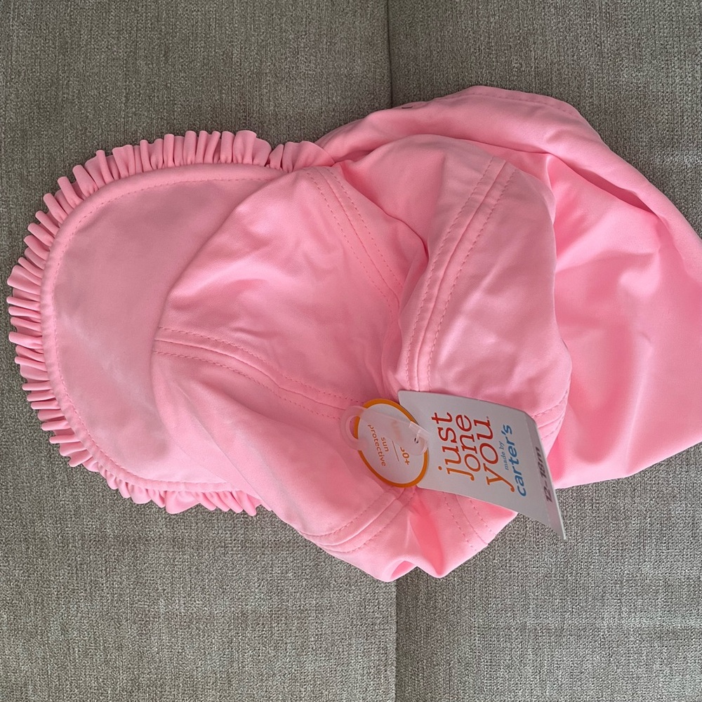 Carter's Soft Pink Ruffled Baby Bibs